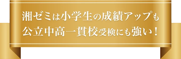 湘ゼミは小学生の成績アップも公立中高一貫校受検にも強い！